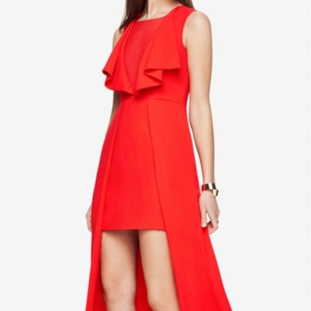BCBG Maxazria Red High Low Gown Size 0